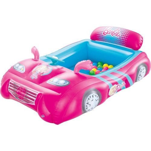 Masinuta de Curse Gonflabila Barbie cu 25 de Bile - VV25859 Masinuta de Curse Gonflabila Barbie cu 25 de Bile - VV25859