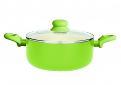 Oala cu invelis ceramic Ambition, 34244, 3,7 L, 24 Cm, Fusion Fresh Green, Verde foto