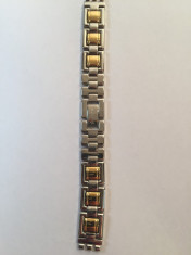Bratara otel bicolor ceas Swatch dama - 80 lei (original; nou; latime 14mm) foto