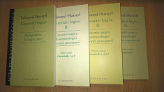 Edmund Husserl - Cercetari logice (4 vol.), (Editura Humanitas, 2007-2013) foto