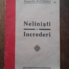 MARGARETA BUDALANESCU(dedicatie/semnatura) NELINISTI SI INCREDERI, 1937,PRINCEPS