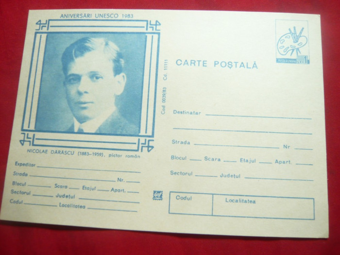 Carte Postala Ilustrata -Pictor N.Darascu , cod 39/83