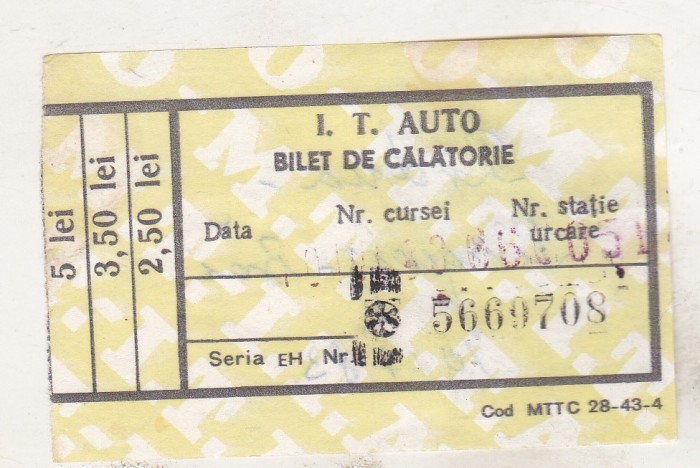 bnk div Bilet autobuz - IT Auto 1983