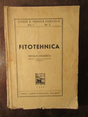 FITOTEHNICA - NICOLAE SAULESCU foto