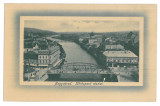 3335 - ORADEA, SYNAGOGUE, river Cris, bridge - old postcard - unused - 1912, Necirculata, Printata