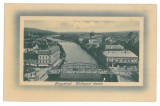 3335 - ORADEA, SYNAGOGUE, river Cris, bridge - old postcard - unused - 1912, Necirculata, Printata