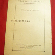 Program Teatrul Armatei -stagiunea 1949-1950 -Piesa : Din toata inima