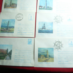 Set 5 Plicuri ilustrate -Expozitia Filat. Marina '82 ,stamp. speciala