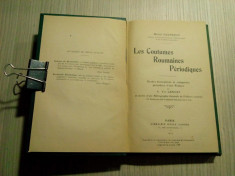 LES COUTUMES ROUMAINES PERIODIQUES - Michel Vulpesco - 1927, 303 p. foto