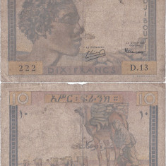 1946, 10 francs (P-19) - Somalia Franceză (Djibouti)! (CRC: 88%)