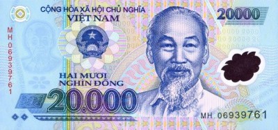 VIETNAM █ bancnota █ 20000 Dong █ 2007 █ P-120b █ POLYMER █ UNC █ necirculata foto