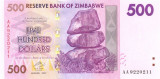 ZIMBABWE █ bancnota █ 500 Dollars █ 2007 █ P-70 █ UNC █ necirculata