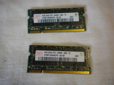 ram laptop 4 gb ddr2 2 X 2 GB 800 mhz HYNIX PC2-6400S-666-12 , FUNCTIONAL foto