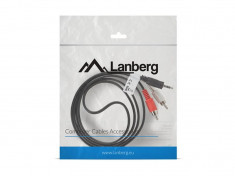 Cablu LANBERG STEREO MINI JACK (M) -&amp;gt; 2X CHINCH (M) 1,5M/LANBERG STEREO CABLE MINIJACK(M) -&amp;gt; 2X CHINCH 1.5M - SS02271 foto