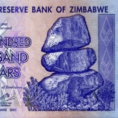 ZIMBABWE █ bancnota █ 100000 100.000 Dollars █ 2008 █ P-75 █ UNC █ necirculata