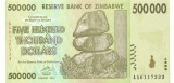 ZIMBABWE █ bancnota █ 500000 500.000 Dollars █ 2008 █ P-76a █ UNC █ necirculata