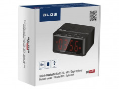 Wireless Blow BT400 de culoare neagra/BLOW PORTABLE BLUETOOTH SPEAKER BT400 CLOCK + FM - CM18820 foto