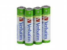 VERBATIM BATERIE AAA 1000MAH (BLISTER 4 PC-uri)/VERBATIM RECHARGEABLE BATTERIES AAA 1000MAH (4PCS) - CM19347 foto