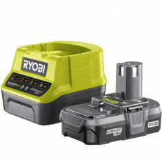 Kit de incarcator + baterie RYOBI RC18120-113 / Starter kit charger + battery RYOBI RC18120-113 - TT15961 foto