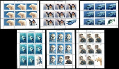 Romania 2007, LP 1791 b, Fauna polara, minicoli de 8 + 1, MNH! LP 134,30 lei foto