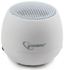 Difuzor portabil Gembird SPK-103-W alb/GEMBIRD PORTABLE SPEAKER WITH BUILT-IN BATTERY - CM18893 foto