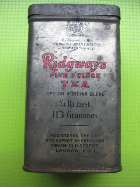 Ridgays Five o&#039; clock tea cutie veche ceai Anglia. Marimi: 11/ patratic 6.5 cm.