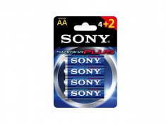 Baterie Sony Baterie alcalina LR6 6pcs/BATERIE ALKALICZNE SONY LR6 AA 4SZT + 2 SZT BLISTER - CM19854 foto