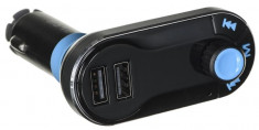 Blow Transmitter FM 2x USB, AUX IN micro SD alb-negruBLOW FM TRANSMITTER 1.4 &amp;quot;LCD 2XUSB 2,1A - HC01552 foto