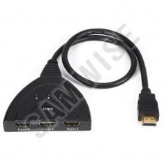 Adaptor Spliter HDMI 3 in 1, negru foto