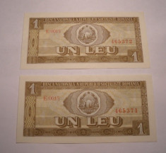 1 leu 1966 UNC Serii Consecutive foto