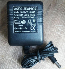 Alimentator cu transformator 7.5V 1000ma AC foto