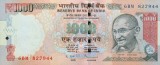 INDIA █ bancnota █ 1000 Rupees █ 2013 █ P-107g █ L █ UNC █ necirculata