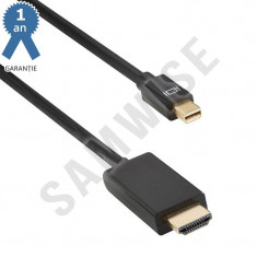 Cablu DeTech, mini DisplayPort Male - HDMI Male, lungime 1.8 metri foto