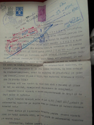 Act notarial Soroca, anul 1935 foto