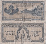 1942, 20 piastres (P-71) - Indochina Franceză! (CRC: 86%)