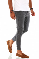 Pantaloni pentru barbati smart casual - gri- PREMIUM - A1987 foto