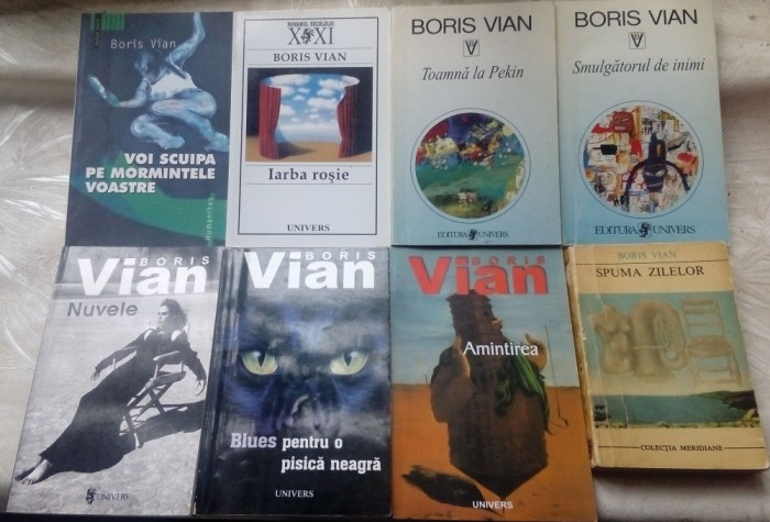 BORIS VIAN: LOT 8 VOLUME DE PROZA IN LIMBA ROMANA