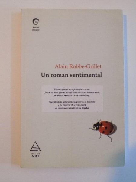 UN ROMAN SENTIMENTAL de ALAIN ROBBE - GRILLET , 2008 foto mare UN ROMAN SENTIMENTAL de ALAIN ROBBE - GRILLET , 2008 foto mare