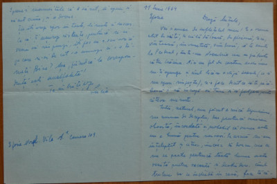 Scrisoare a scriitoarei Lucia Demetrius catre Mia Groza, fiica lui Petru Groza foto