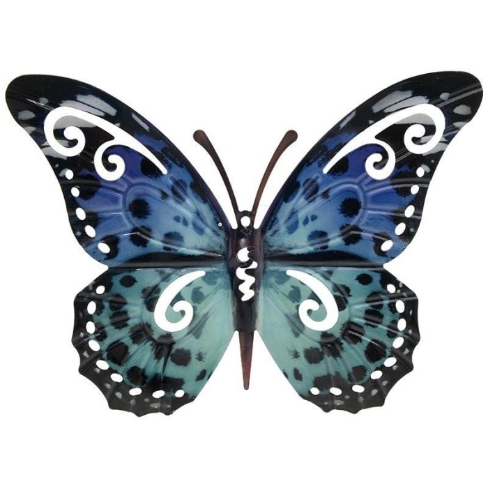 Fluture metalic deco Blue 32 x 31 cm Fluture metalic deco Blue 32 x 31 cm