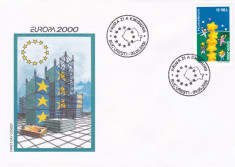 ROMANIA 2000 LP 1512 EUROPA 2000 STELE SI COPII FDC foto