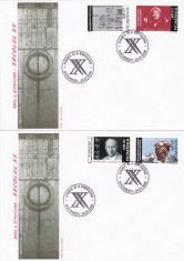 ROMANIA 2000 LP 1521 MILLENIUM - SECOLUL XX -(II) FDC foto