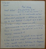 Scrisoare a scriitoarei Lucia Demetrius catre Mia Groza, fiica lui Petru Groza