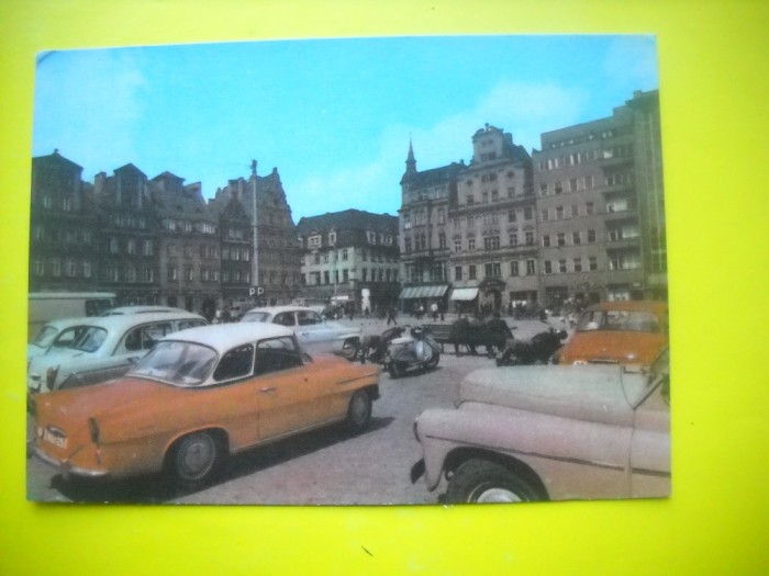 HOPCT 37963 POLONIA WROCLAW /PLAC SOLNY -AUTOMOBIL-NECIRCULATA foto mare HOPCT 37963 POLONIA WROCLAW /PLAC SOLNY -AUTOMOBIL-NECIRCULATA foto mare