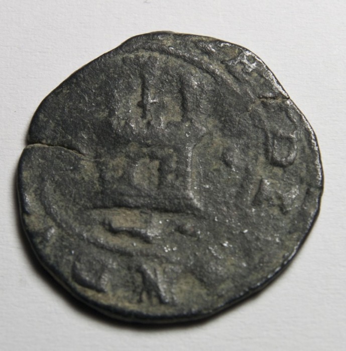 2 Maravedis, "Banii piratilor", Philip III 1598-1621, Spania foto mare 2 Maravedis, "Banii piratilor", Philip III 1598-1621, Spania foto mare