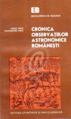 Cronica observatiilor astronomice romanesti (Ed. Stiintifica si Enciclopedica) foto