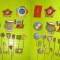 Set 18 Insigne socialiste URSS, Yugoslavia, Cuba, etc. Metal emailat, st. buna.