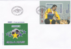 ROMANIA 2001 LP 1549 HAGI - 17 ANI SUB TRICOLOR COLITA FDC foto