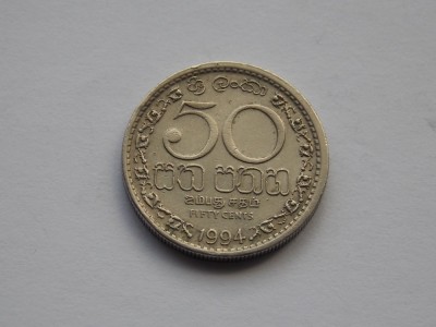 50 CENTS 1994 SRI LANKA foto