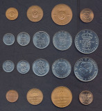 SUEDIA █ SET COMPLET MONEDE █ 1+2+5+5+10+25+50 &Ouml;re 1+2 Kronor █ 1970-1973 █ UNC